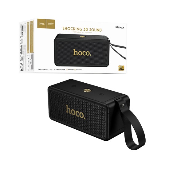 Coluna Sem Fio Portátil Hoco HT1 Max Marquis Sports Preto